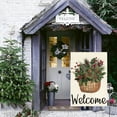 thumbnail image 4 of Sm:)e Welcome Holly Red Berries Garden Flag 12x18 Inch Double Sided Outside, Winter Christmas Farmhouse Yard Outdoor Decorative Flag, 4 of 8