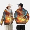 thumbnail image 4 of Fotbe Red And Blue Fire Dragon B Chaqueta con Protección Solar UPF 50+ para Hombre y Mujer, Camisa con Capucha y Bolsillos-XX-Large, 4 of 7