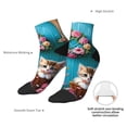 thumbnail image 6 of Naloa Whimsical Cats and Flowers Scene Ankle Socks for Women Non Slip Socks No Show Socks Classic Low Cut Casual Socks Casual Socks, 6 of 7