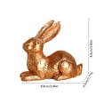 thumbnail image 2 of Easter Golden Bunny Resin Figurine - Shiny Gold Rabbit Ornament for Garden Patio & Home Tabletop Decor, Durable Resin Bunny Accent, Cute Spring Easter Garden & Desktop Decoration, 3*3*2in, Golden, 2 of 7