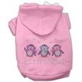 thumbnail image 6 of Christmas Pet Dog  Cat Hoodie Rhinestone, "Let It Snow Penguins", 6 of 10