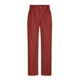thumbnail image 4 of Men's Casual Dress Pants Lightweight Casual Loose Fit Solid Color Pocket Burgundy, 4 of 7
