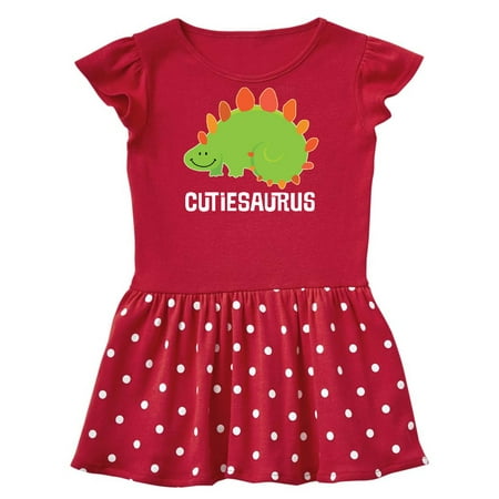 

Inktastic Dinosaur Cutiesaurus Outfit Gift Baby Girl Dress