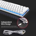 thumbnail image 4 of Ajazz AK33 82 Keys USB Wired Mechanical Game Keyboard White with Blue Switches for Laptop, 4 of 7
