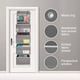 thumbnail image 5 of Organizador para colgar sobre la puerta, soporte de pared plegable, 4 bolsillos grandes, almacenamiento de gran capacidad para dormitorio, cocina, cosméticos, juguetes, artículos diversos, etc., 5 of 5