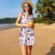 thumbnail image 3 of Fotbe Wine Vestido de Verano sin Mangas para Mujer – Vestido Midi Línea A, Estilo Camiseta Floral, Vestido Playero Casual y Fluido, 3 of 7