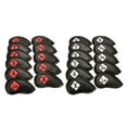 thumbnail image 3 of Golf Iron Headcover Club Head Cover Club Head Cover Protection Sticker Closure Black+Red, 3 of 9