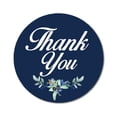 thumbnail image 1 of Darling Souvenir Botanical Floral 1.6 Inches Round Dark Navy BlueThank You Stickers Wedding Gift-45 Pcs.-Brown, 1 of 4