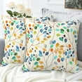 thumbnail image 4 of Throw Pillow Covers Colorful Leaves Spots Pillow Covers 20x20 Inch Set of 2 Boho Floral Throw Pillows Decorative Pillow Cases Cushion Covers for Bedroom Livingroom Sofa Farm House, 4 of 6