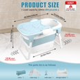 thumbnail image 2 of Piweml  40.6 Inch Portable Bathtub, Foldable Bathtub for Adults Kids, Separate Family Bathroom SPA Therapy Tub with Ergonomic Seat & Massage Roller, Soaking Hot SPA and Ice Bath Tub, 2 of 10