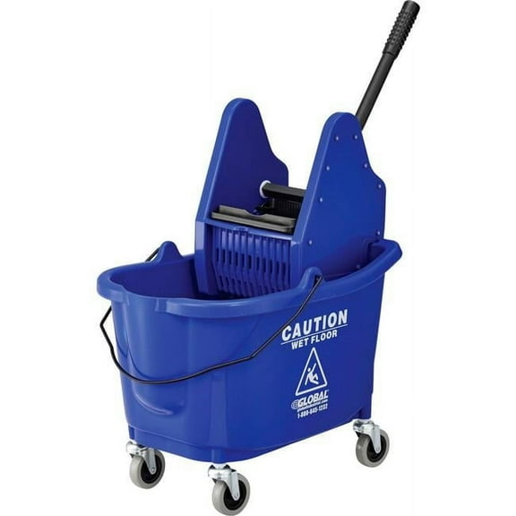 38 qt. Mop Bucket & Wringer Combo with Down Press, Blue