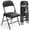 Black, variant on HaiNova 6 Pack Folding Chairs with Comfortable Cushion, Leather Padded Cushion Chair with Stainless Steel Frame for Home and Office, Gatherings, Black