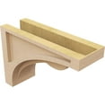 thumbnail image 5 of 4"W x 12"D x 8"H Classic Viola Rough Cedar Woodgrain TimberThane Corbel, Primed Tan, 5 of 6