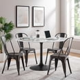thumbnail image 1 of Modway Lippa 54" Round Artificial Marble Dining Table in Black White, 1 of 7
