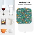 thumbnail image 6 of Zufioo Jungle Animals Print Leather Coaster Set, Decorative PVC Coasters 4-pack - Scald and Stain-resistant, Suitable for Home, Cafes, Restaurants-Square, 6 of 6