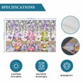 thumbnail image 6 of Blue Purple Gnomes Placemats Set of 4, Spring Hydrangea Flower Leaf Pink Plaid Placemats for Dining Table, Place Mats for Kitchen Tabletop, Waterproof Wipeable Dining Table Mats Set, 6 of 9