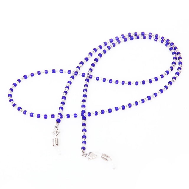 OULII 1Pack Steel Rubber Artificial Crystal Eyeglass Chain Holder Spectacle Chains Women 23.6 Inch Fashion Accessory