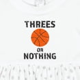thumbnail image 4 of Inktastic Basketball Threes or Nothing Girls Baby Dress, 4 of 5