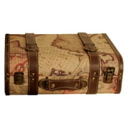 Wald Import Map Faux Leather Suitcase