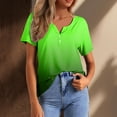 thumbnail image 2 of Blusas de moda de verano para mujer con estampado, cuello en V y manga corta, 2 of 4