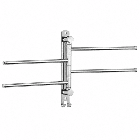 Kabuer 4-Bar Towel Rack, Rust Resistant Rotating Towel Holder for Bathroom, Kitchen