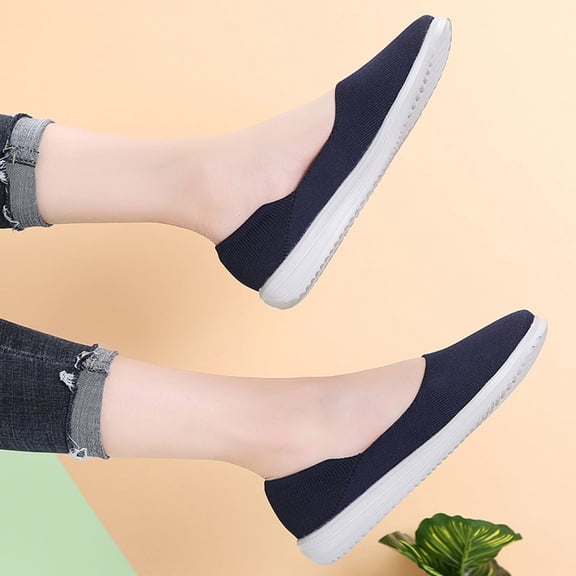 Vedolay Women Sneakers Womens Slip on Shoes with Arch Support Comfort Wide Light Weight Shoes,Black 8