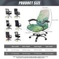 thumbnail image 6 of FKELYI Office Chair Cover Stretch Fabric Computer Chair Slipcover Washable Tropical Palm Leaf Print Anti-Dust Rotating Chair Protector for Boss Chair Home Decor, Large, 6 of 6