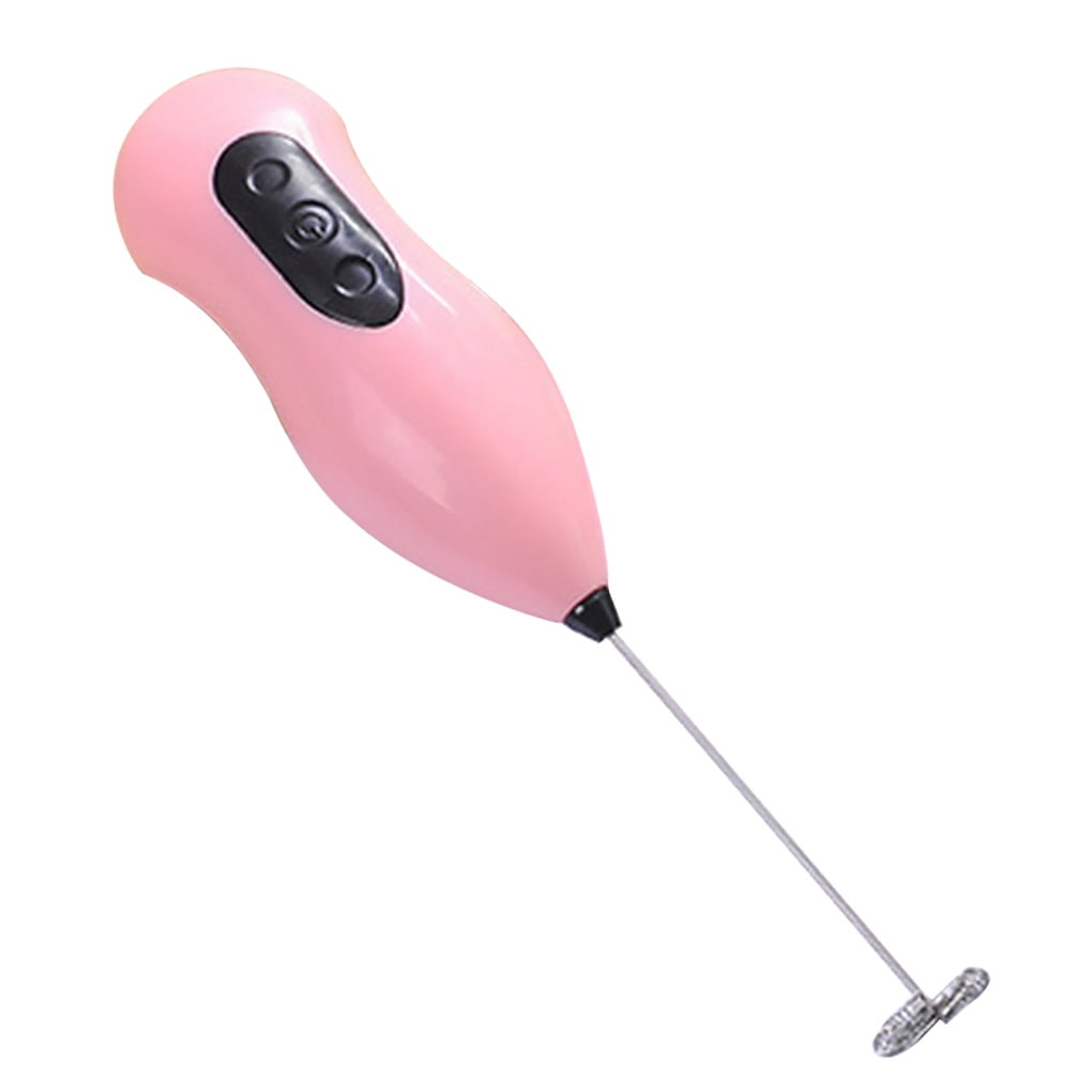 Electric Milk Frother Automatic Handheld Foam Coffee Maker Egg Beater Milk  Cappuccino Frother Portable Kitchen Coffee Whisk Tool pink 