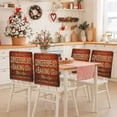 thumbnail image 3 of Christmas Winter Chair Back Covers Set of 8, Ginger Bread Retro Red Black Wood Broad Stretch Dining Chair Back Slipcovers Removable Seat Cover for Kitchen Restaurant Hotel Cafe, 3 of 9
