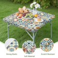 thumbnail image 4 of 36x36 Square Table Cover with Elastic Band, Bohemian Floral Printed Tablecloth for All-Weather Use Indoors and Outdoors, 4 of 6