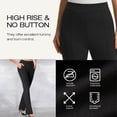 thumbnail image 5 of Qeaghou Womens Petite Dress Pants Work Business Pants Tummy Control Office Straight Leg Trousers High Waisted Ladies Slacks, 5 of 8