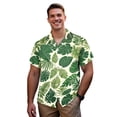 thumbnail image 3 of Uorisanigo Palm Leaf Couple Matching Outfit Husban and Wife Clothing Comfortable Men's Short Sleeve Shirt Beach Tops and Women's V-neck Dress A-Line Party Dresses Size 2XS, 3 of 7