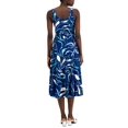 thumbnail image 2 of Alfani Women's Printed Midi Tank Dress Blue Size Petite Small, 2 of 3