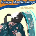 thumbnail image 5 of Pioneer Flower Floral Print Pattern 17" School Backpacks for Teens,Waterproof Oxford Fabric,S-Shape Padded Straps for School,Travel,Hiking,Camping, 5 of 6