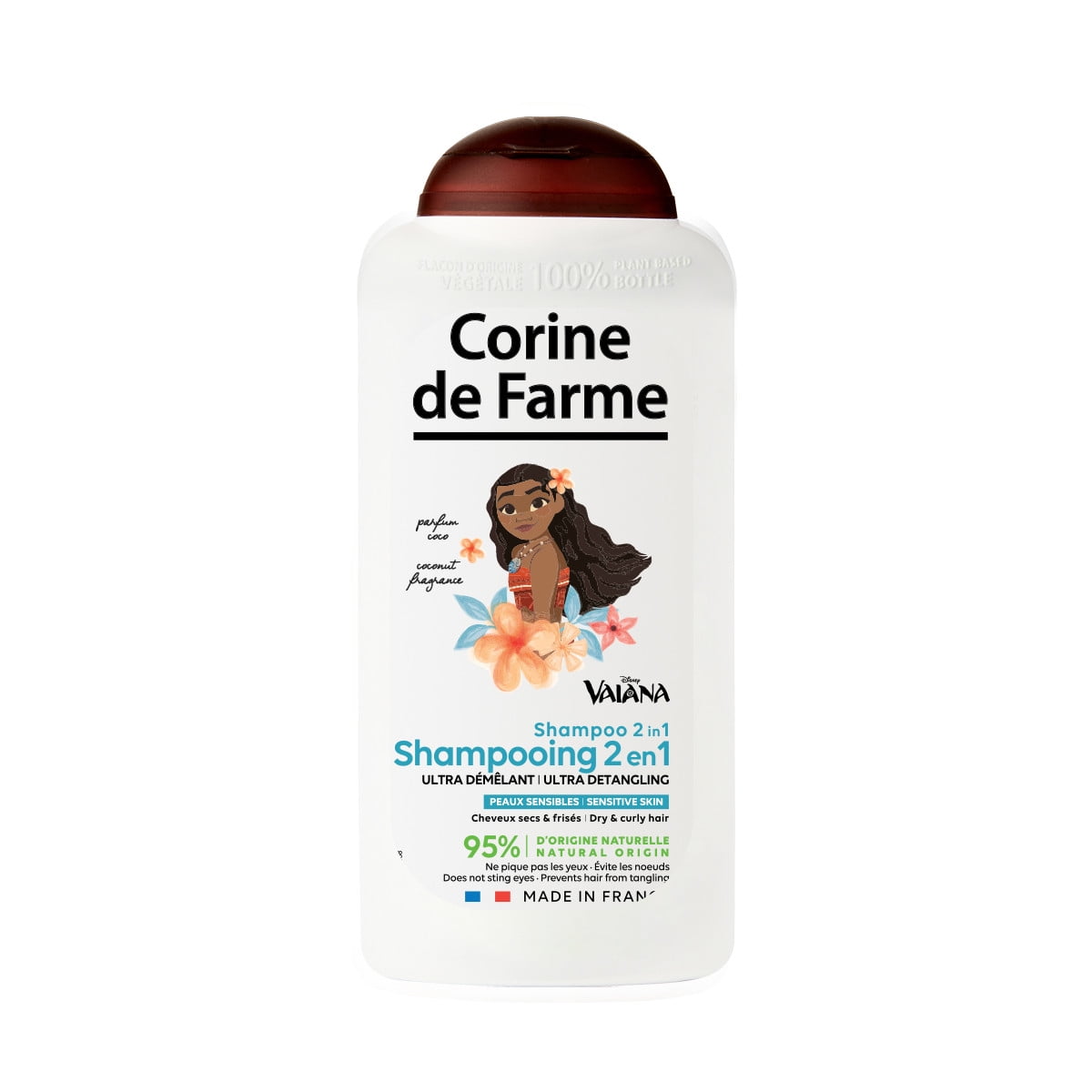 Corine de Farme Ultra-Detangling Shampoo for Children - 2-in-1 Moisturizing and Detangling Shampoo - Made in France - 300ml -