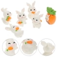 thumbnail image 3 of 6pcs Figurines de Lapin Miniature Résine Mini Lapin Micro Paysage Ornement, 3 of 7