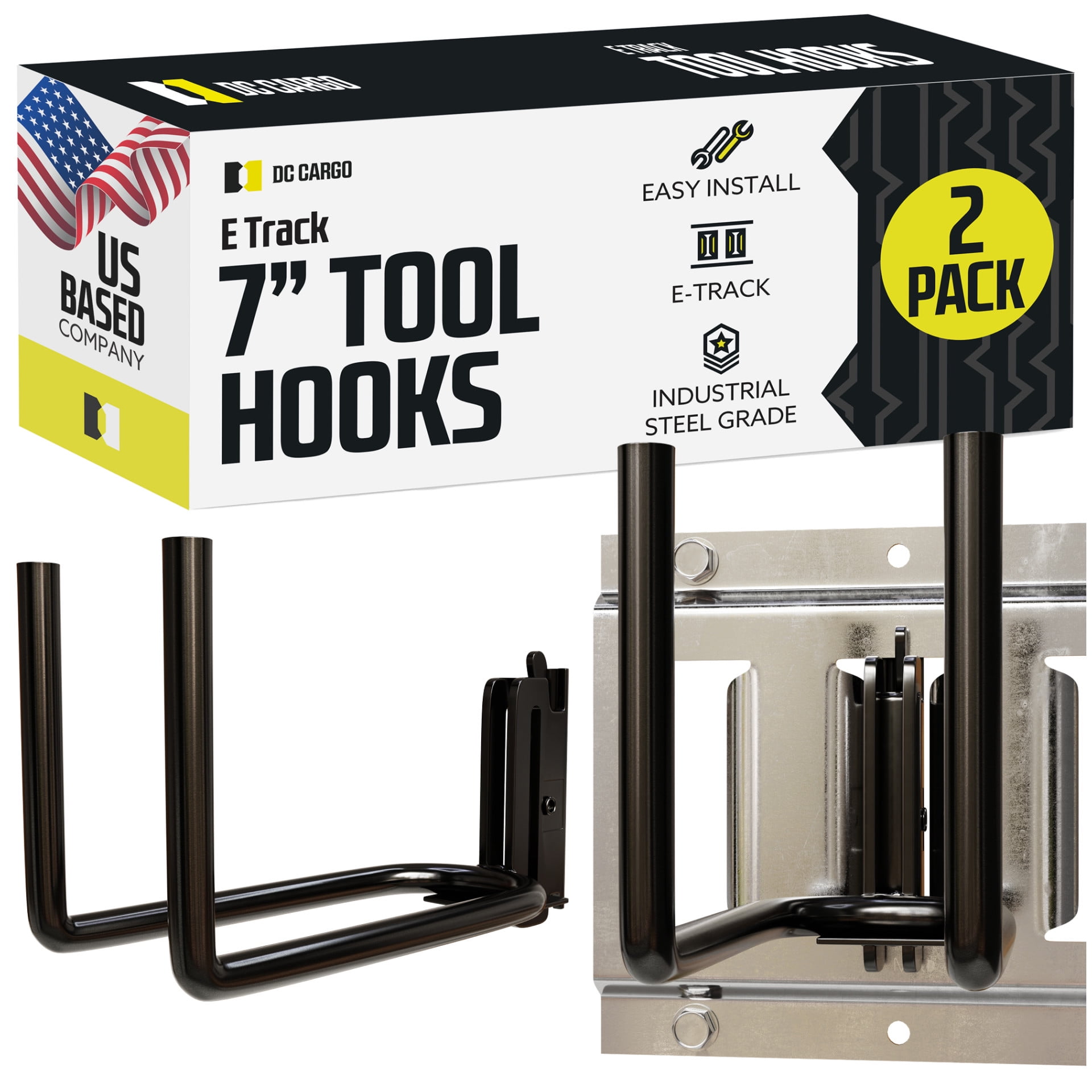 ANLU LOAD E-Track Hanging Tool Organizer – 2-Pack, Oxford Cloth, Fits Trailers, Garages & Workshops