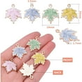 thumbnail image 3 of 24pcs 4 Colors Maple Leaf Charms Alloy Autumn Fall Leaves Pendants Harvest Tree Leaves Charms Jewelry Making Accessories for DIY Earring Bracelet Necklace Craft Supplies, 3 of 7