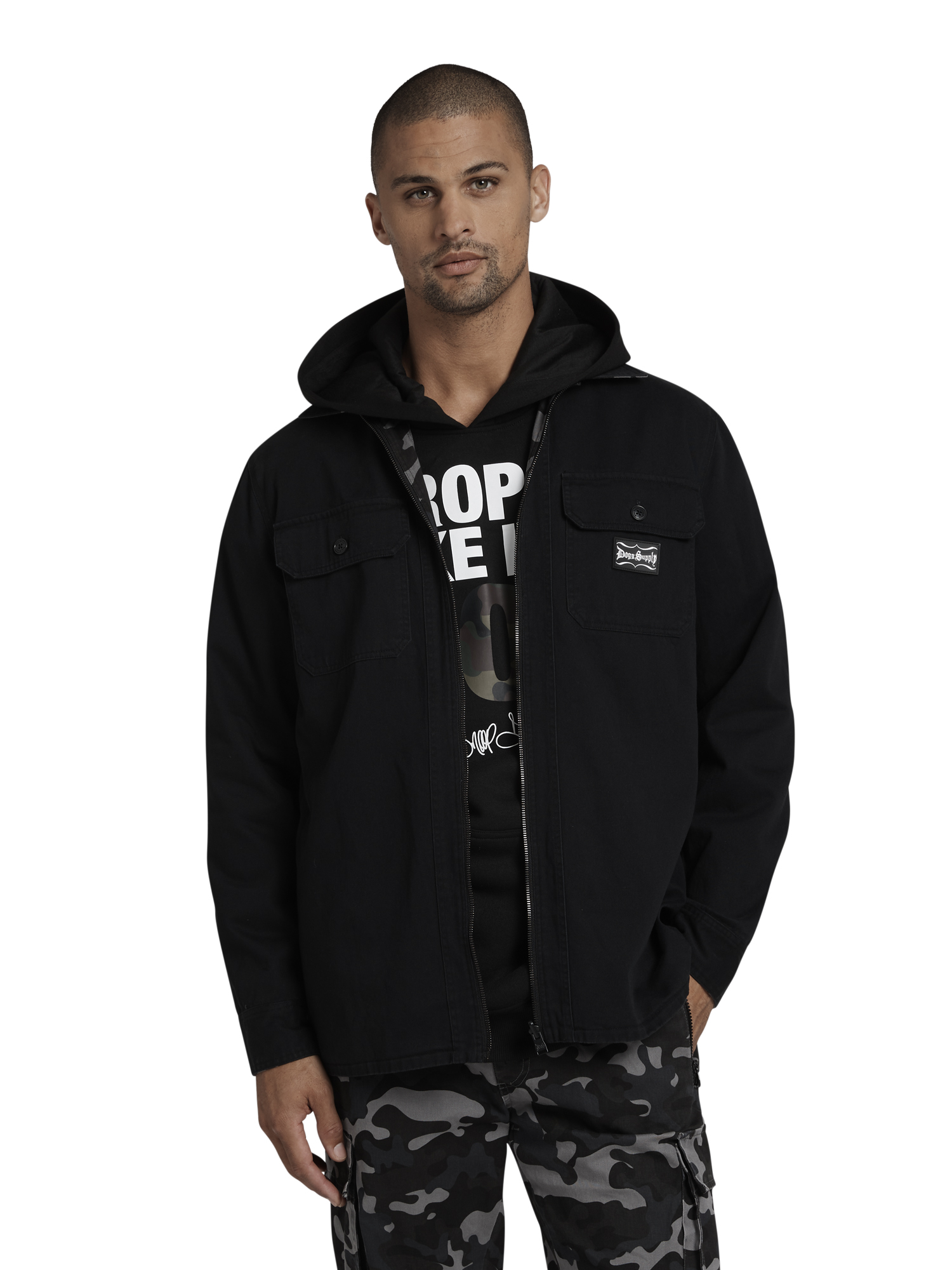 Dogg Supply by Snoop Dogg Men's and Big Men's Reversible Jacket, Sizes ...