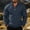 Navy, variant on Men's Stand Collar Full Zip Lightweight Windproof Water Resistant Jacket with Contrast Lime Zippers Navy XL