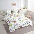 thumbnail image 3 of Castle Fairy Preppy Child Colorful Dinosaur Bedding Comforter Set 7-Piece,Cartoon Animal King Bedding Sets,Kawaii Jungle Wildlife Dino Ultra Soft Bed Sheets,Ultra Soft Home Decor,Reversible, 3 of 8