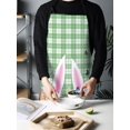 thumbnail image 3 of 1pc Easter Egg & Rabbit Ear Print Apron, Cartoon Polyester Animal Print Chef Apron For Kitchen, 3 of 5