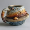 thumbnail image 2 of Earth Globe Themed Ceramic Mug Geography Lover Coffee Cup, 2 of 3