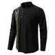 thumbnail image 1 of Blusa y camisa de manga larga con cuello alto para hombre, informal, a la moda, con botones estampados, de poliéster, 1 of 8