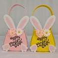 thumbnail image 6 of Moocorvic Easter Basket with Personalized Bunny Design, Canvas Easter Egg Hunting Bucket Party Favor Supplies, 6 of 6