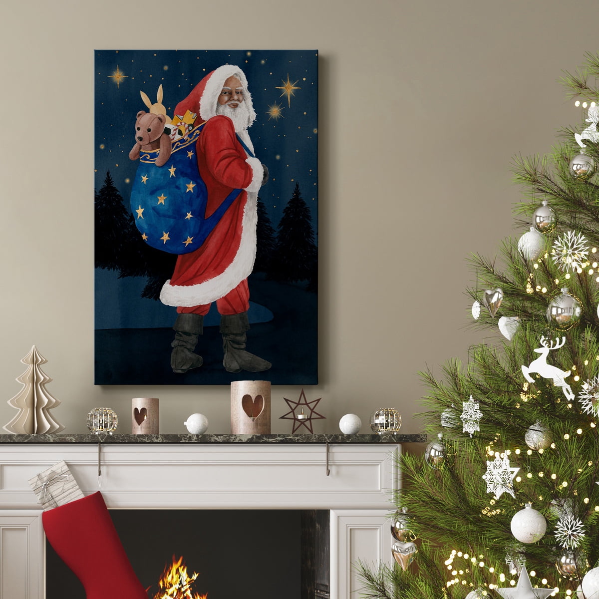 Celestial Christmas Collection B- Gallery Wrapped Canvas
