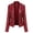 Red, variant on Women's Slim Fit Studded PU Leather Jacket Streetwear Zipper Front Long Sleeve