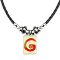 thumbnail image 1 of g alfabeto naranja lindo patron collar a mano colgante de cuerda de cuero Unbranded M, 1 of 3