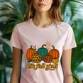 thumbnail image 5 of It’s Fall Y’all Pumpkin Graphic T-Shirt Leopard Print Autumn Tee, Gold, Size 3XL, 5 of 6