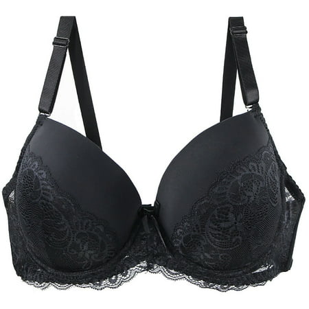 Women s Plus Size Full Coverage Underwire Unlined Lace Bra Wireless Balconette Bras Half Cups Women Bra Clearance Sale